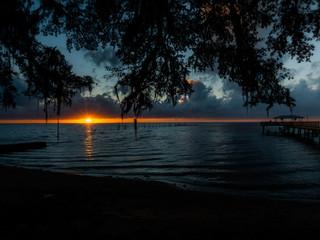 Mobile Bay Sunset near Daphne Alabama
