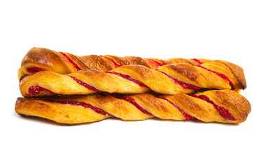puff sticks with jam Isolated