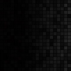 Abstract background of small squares in black and gray colors with horizontal gradient