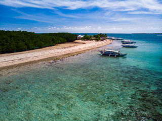 Tropical island with turquoise water