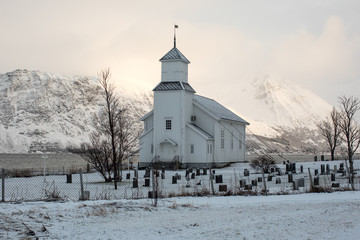 Gimsoy church in Lofoten 