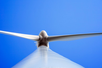 Wind stations. Windmills for electricity production. Wind turbines generating electricity. Energy...
