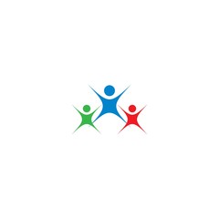 Community care, teamwork concept Logo