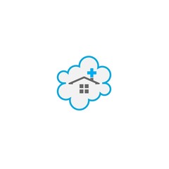 Cloud home care concept logo icon