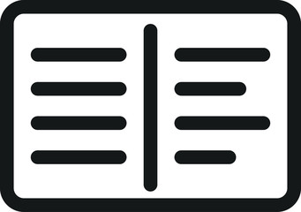 open document book passport list folder vector icon live flat