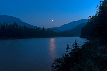 Moonlit night on the river.