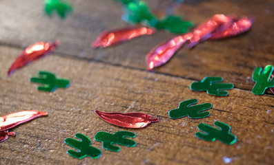 chili peppers and spices confetti