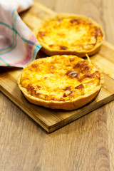 mini cheese pie or quiche o tart
