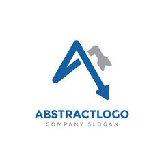 Modern Logo Letter A Design With Arrow symbol