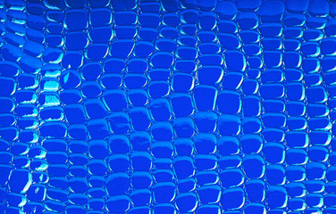 Naklejka premium Crocodile leather pattern for background. Light blue.