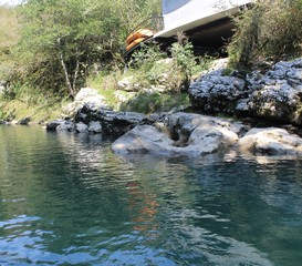 rocks and descent landscapes of the Machakhela mountain gorge near Batumi Georgia tourism