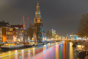 Obraz premium Amsterdam by night