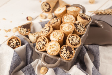 christmas cookies on wooden background