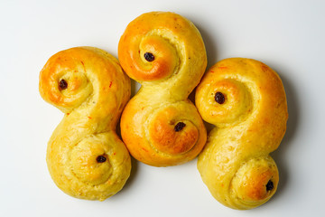 Sweet buns with raisins