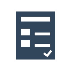 Business task list icon. Report, checklist symbol. Flat icon design.