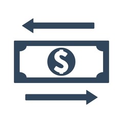 Currency exchange icon. Global money conversion sign. Finance, economy, banking concept.