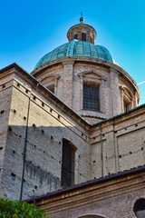 Fototapeta na wymiar The dome of the Basilica San Vitale seen from otuside, Ravenna, Italy