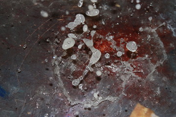 Eau peinture évier nettoyer