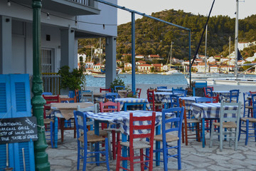 Traditional Greek restaurant at the sea, Greece