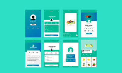 Mobile UI Design - Food Blog Kit