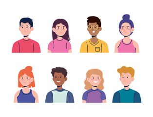 set of boys and fashion girls user