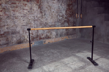 wooden ballet machine in the loft
