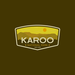 Obraz premium Karoo National Park Logo Badge Emblem Africa Outdoor Illustration Vector