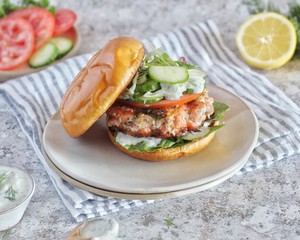 Greek Salmon Burger