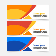 Fototapeta premium Abstract Banner Template Design. Horizontal header, web banner. Social Media Cover, poster. Vector abstract geometric design banner web template. Vector illustration