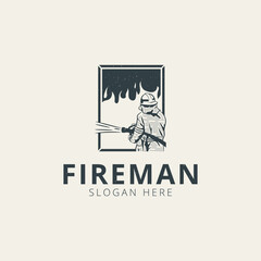 Fireman logo template