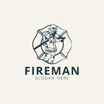 Fireman logo template