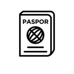passport icon vector in outline design on white background, International passports for identity verification