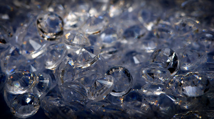 close up of multiple diamonds 