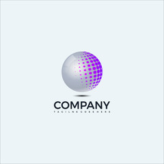 abstract sphere logo design template. global icon. for business, consulting, technology, science, etc 