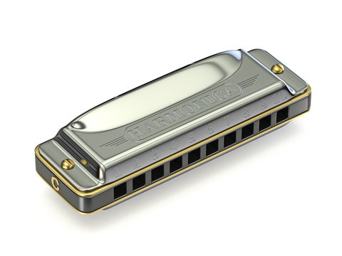 Diatonic harmonica 3D