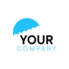 Umbrella logo template, insurance symbol concept for your company