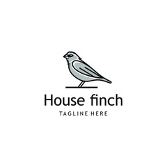 House finch bird logo design. Awesome a house finch bird silhoutte. A house finch bird logotype.