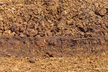 Background of many heap of soil.