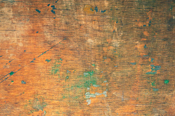 Rough wood with paint spots. old wooden texture. scratched and cracked surface