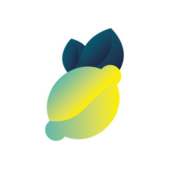 lemon gradient style icon vector design
