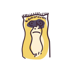 monkey cartoon flat style icon vector design