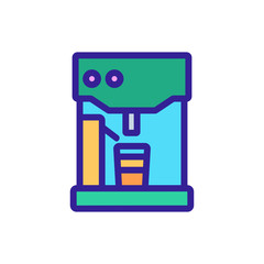 coffee machine with paper cup icon vector. coffee machine with paper cup sign. color symbol illustration