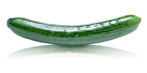 Fresh cucumber on white background, Cucumber isolated on white background with clipping path