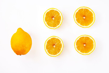 Lemon isolated on white background. Collection