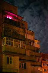 building at night
