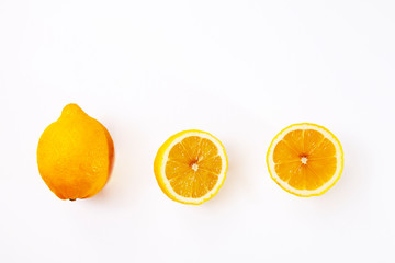 Lemon isolated on white background. Collection