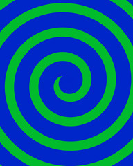 blue and green spiral pattern