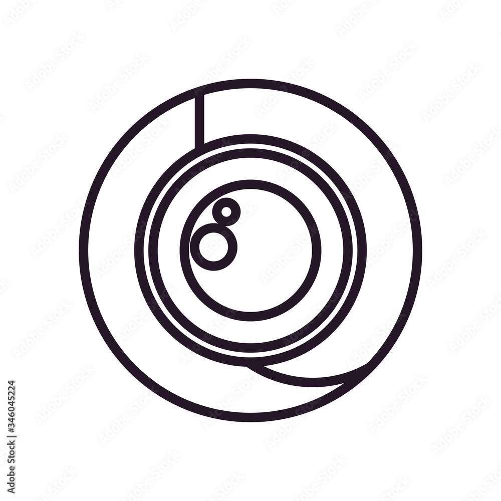 Poster abstract circle shape line style icon vector design