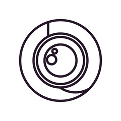 Abstract circle shape line style icon vector design