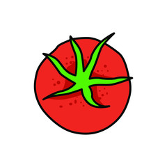 Tomato icon design best logo , vector illustration emblem isolated artword , concept food vitamin fruit retro background vegetarian cartoon , cute symbol organic
